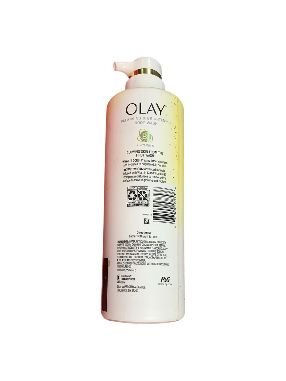 Olay Cleansing & Brightening Body Wash Vitamin C & B3 Complex 17.9 Radiant Skin - Picture 2 of 4